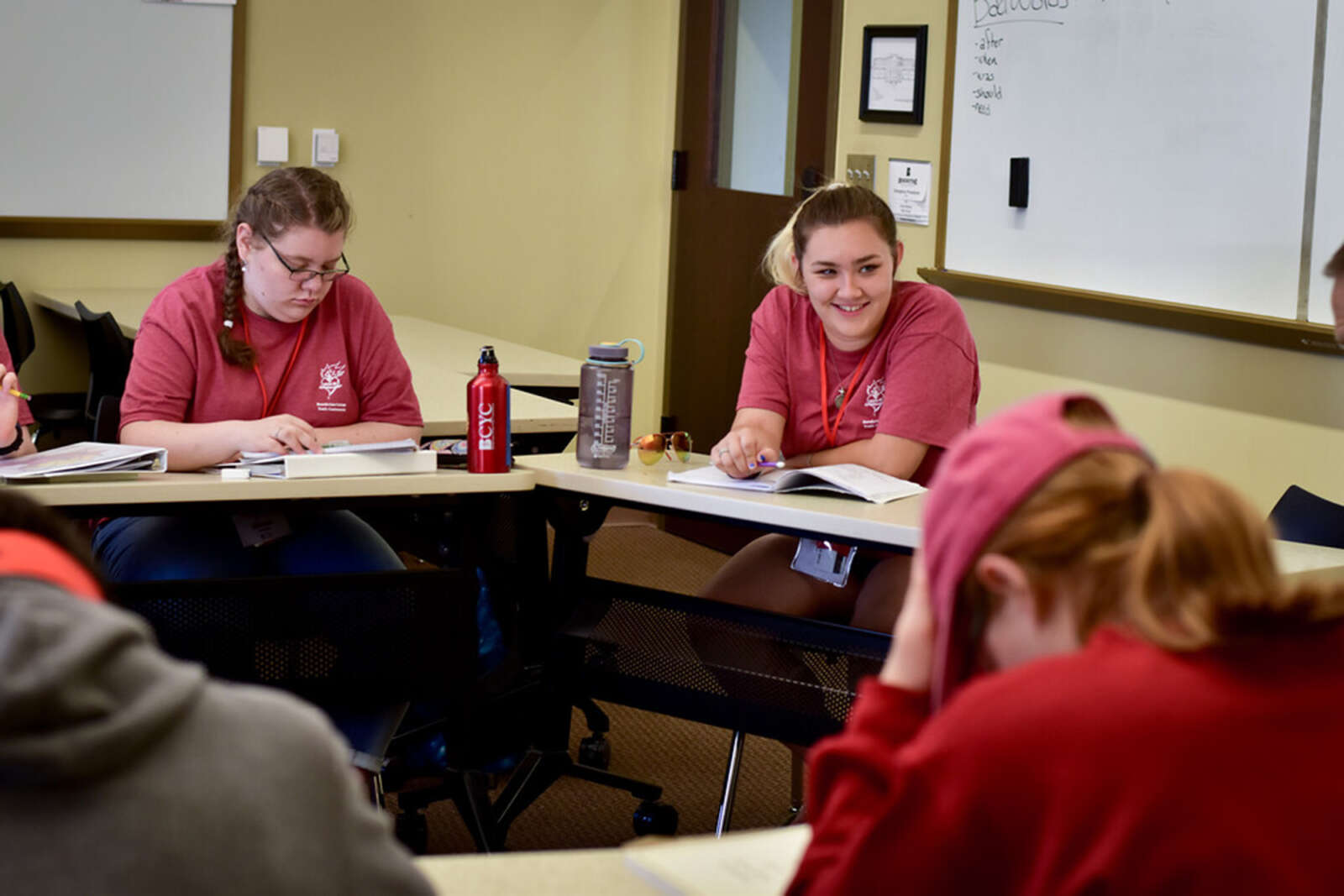 Students in a classroom discussion circle