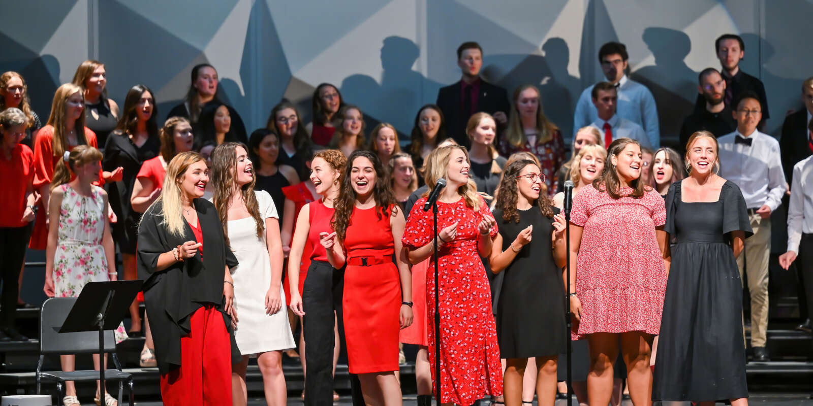 Students perform at the Pops Concert during Family Weekend