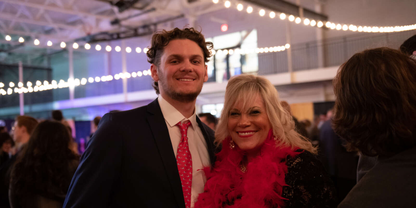 A student and his mother at the Mother-Son Father-Daughter Dance