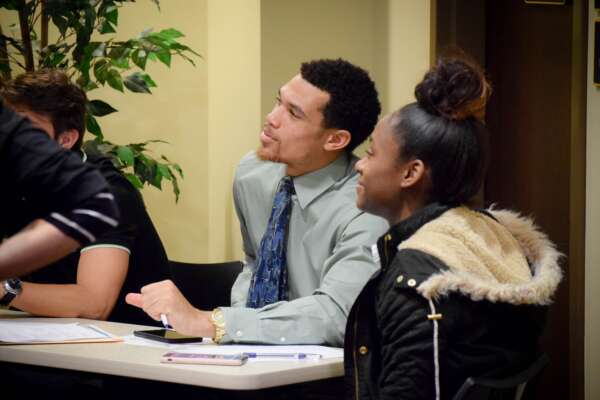students in professional attire
