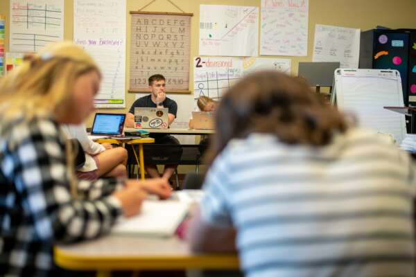 Students in an education class