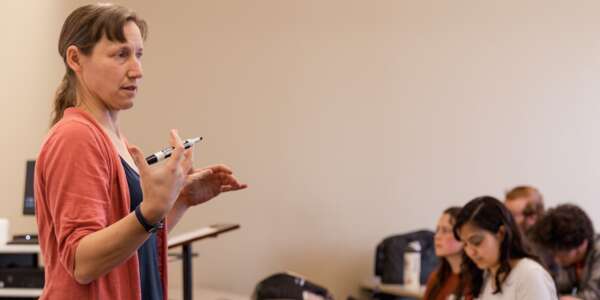Dr. Spiering teaching a class