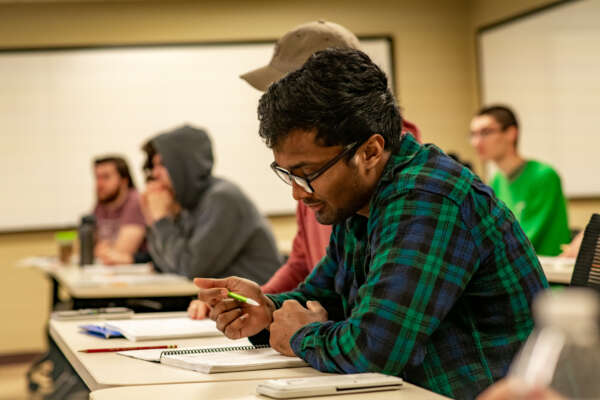 students taking notes