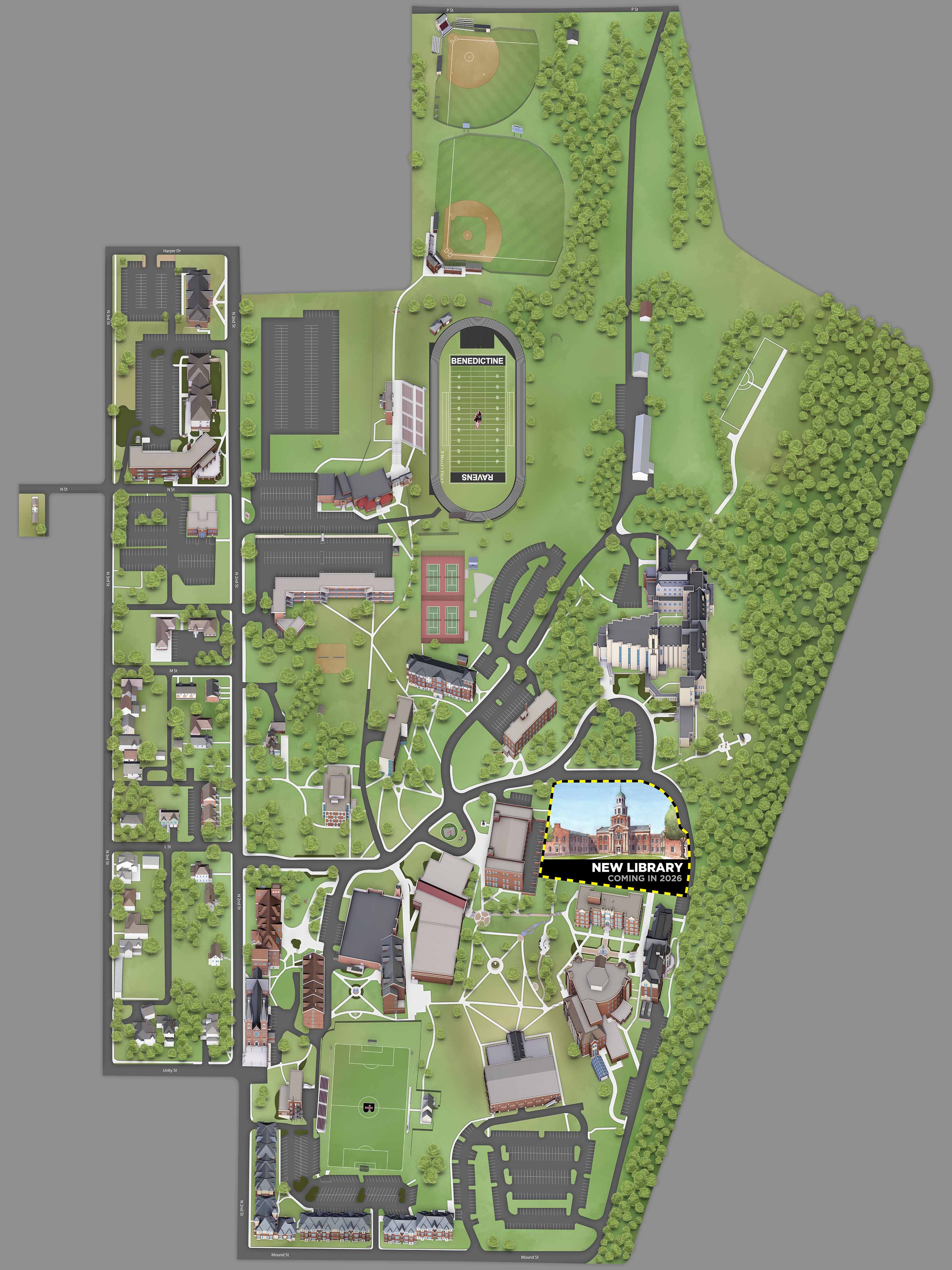 Map of Benedictine College Campus