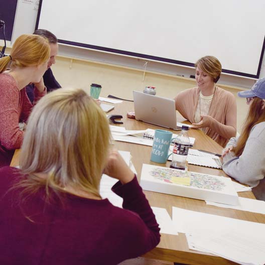 Students in Digital Illustration class