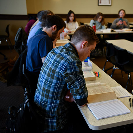 Students in a seminar class