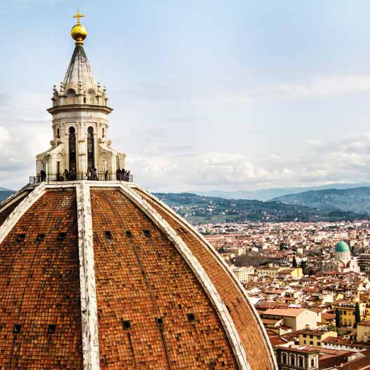 A view of Florence, Italy from the Duomo