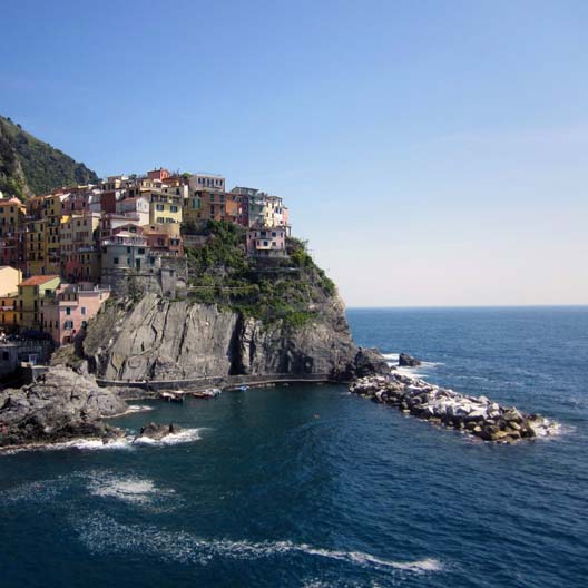 A view of a city in the Cinque Terre group