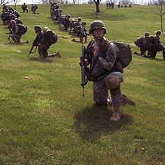 Student in full field uniform 