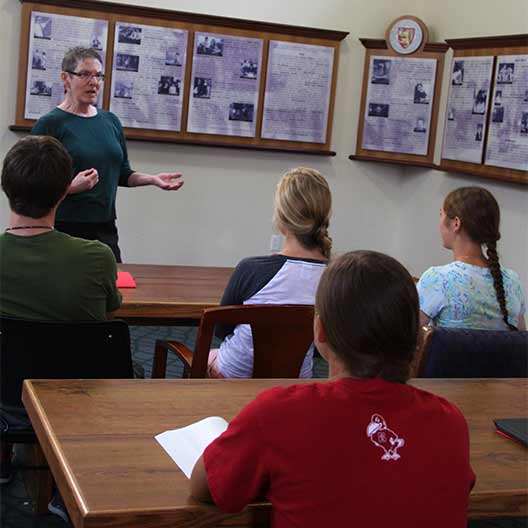 Professor teaching a class