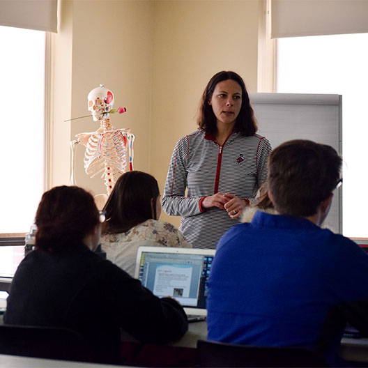 Nursing faculty teaching a class