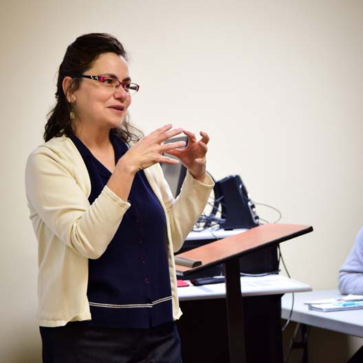 Karen Wood teaching class