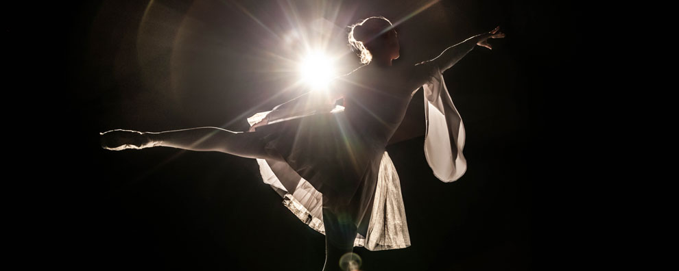 Backlit ballerina