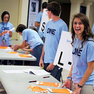 Ministry team at registration 