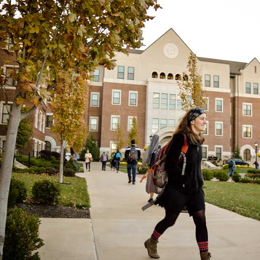 Students in the Academic Quad