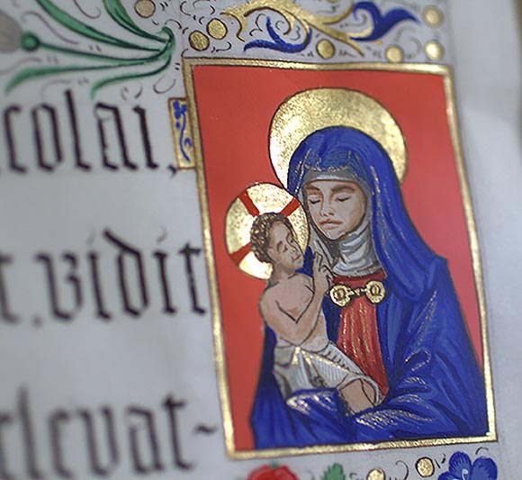 A picture from an illuminated text